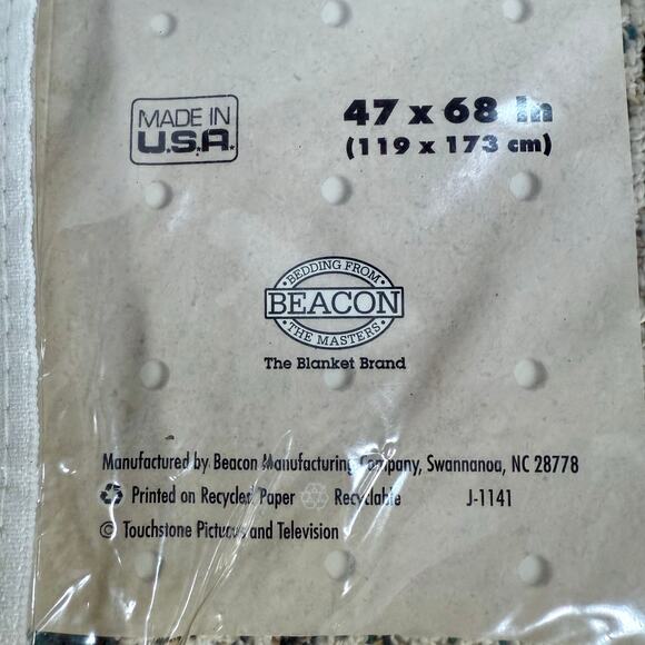 Home Improvement VTG NOS Unopened 1990s Cotton 47" x 68" Tapestry Blanket - Picture 8 of 8